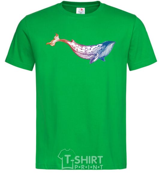 Men's T-Shirt Whale gradient kelly-green фото