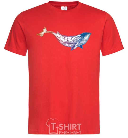 Men's T-Shirt Whale gradient red фото