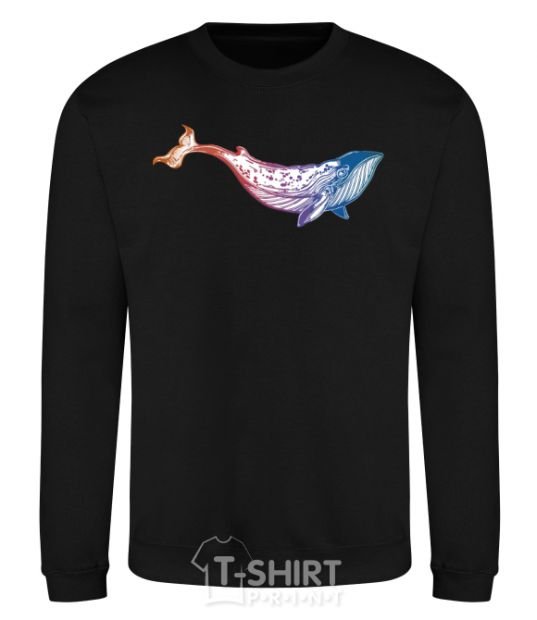 Sweatshirt Whale gradient black фото