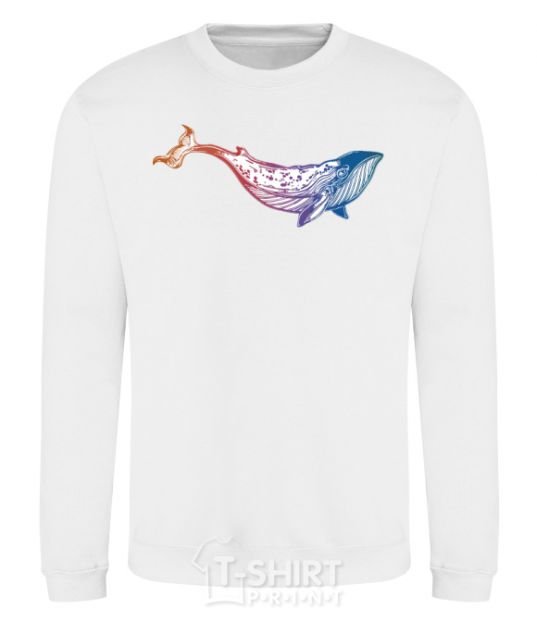 Sweatshirt Whale gradient White фото