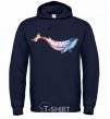 Men`s hoodie Whale gradient navy-blue фото