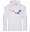 Men`s hoodie Whale gradient sport-grey фото