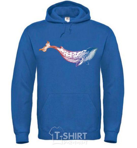 Men`s hoodie Whale gradient royal фото