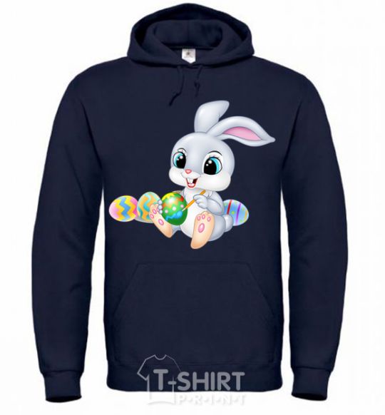 Men`s hoodie The Easter Bunny navy-blue фото