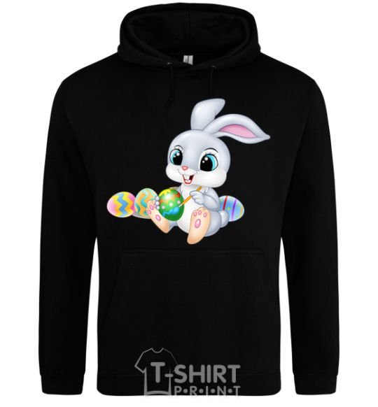 Men`s hoodie The Easter Bunny black фото