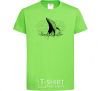 Kids T-shirt A whale in the waves orchid-green фото