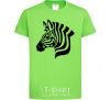 Kids T-shirt Zebra head orchid-green фото