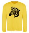 Sweatshirt Zebra head yellow фото