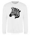Sweatshirt Zebra head White фото