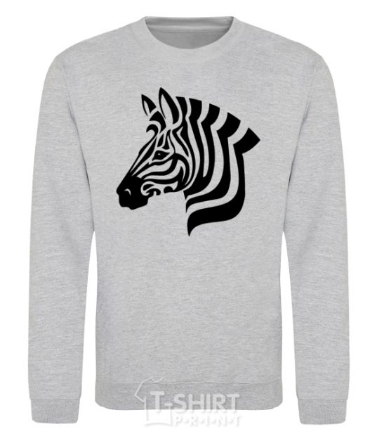 Sweatshirt Zebra head sport-grey фото