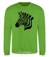 Sweatshirt Zebra head orchid-green фото