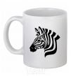 Ceramic mug Zebra head White фото