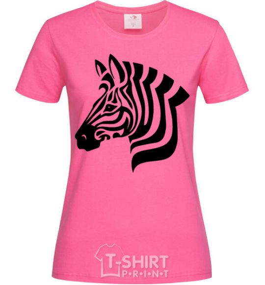 Women's T-shirt Zebra head heliconia фото