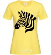 Women's T-shirt Zebra head cornsilk фото