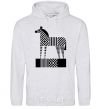 Men`s hoodie Geometric zebra sport-grey фото