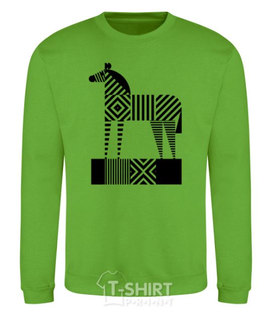 Sweatshirt Geometric zebra orchid-green фото