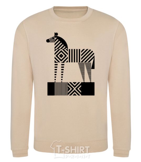 Sweatshirt Geometric zebra sand фото