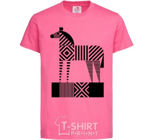 Kids T-shirt Geometric zebra heliconia фото