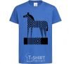 Kids T-shirt Geometric zebra royal-blue фото