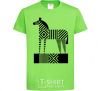 Kids T-shirt Geometric zebra orchid-green фото