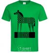 Мужская футболка Геометрическая зебра Зеленый фото