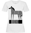 Women's T-shirt Geometric zebra White фото