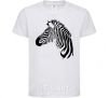 Kids T-shirt A zebra with a mane White фото