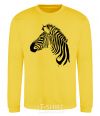 Sweatshirt A zebra with a mane yellow фото