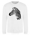 Sweatshirt A zebra with a mane White фото