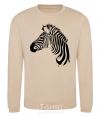 Sweatshirt A zebra with a mane sand фото