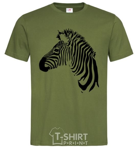 Men's T-Shirt A zebra with a mane millennial-khaki фото