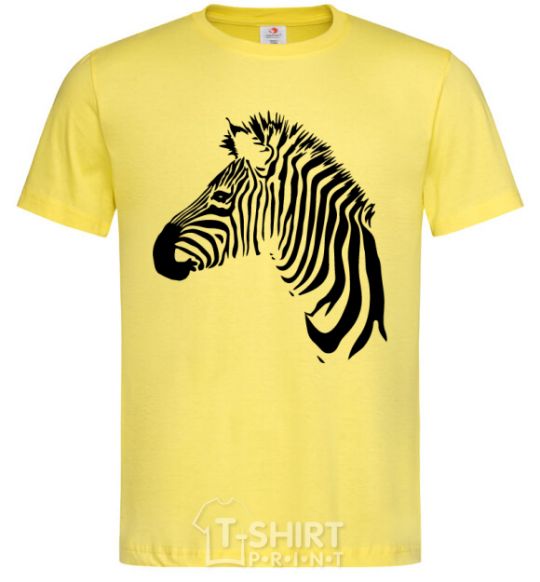 Men's T-Shirt A zebra with a mane cornsilk фото