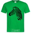 Men's T-Shirt A zebra with a mane kelly-green фото