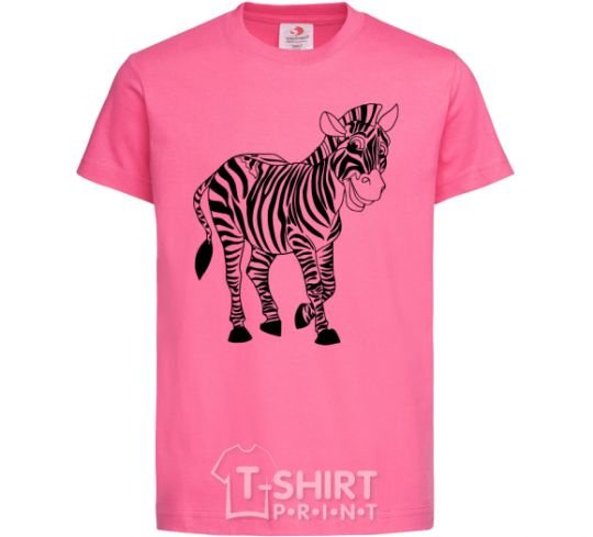 Kids T-shirt A zebra pattern heliconia фото