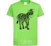 Kids T-shirt A zebra pattern orchid-green фото