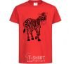 Kids T-shirt A zebra pattern red фото