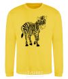 Sweatshirt A zebra pattern yellow фото