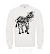 Sweatshirt A zebra pattern White фото