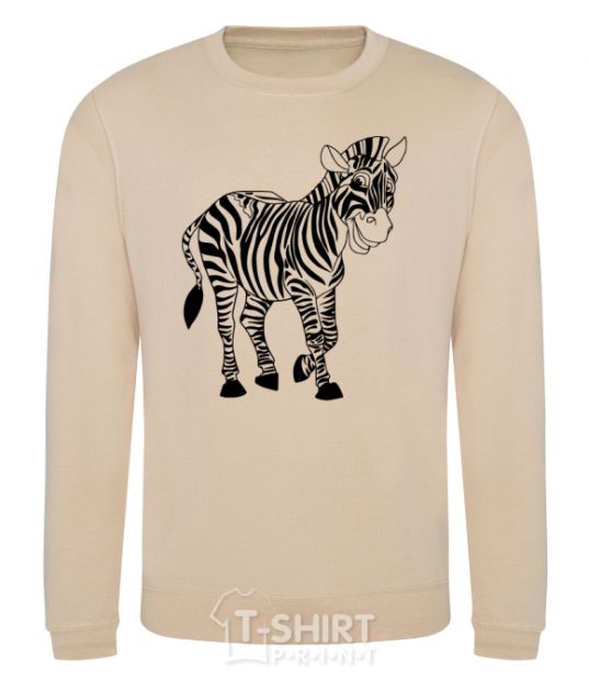 Sweatshirt A zebra pattern sand фото