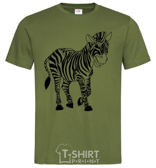 Men's T-Shirt A zebra pattern millennial-khaki фото