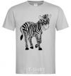Men's T-Shirt A zebra pattern grey фото