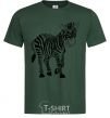 Men's T-Shirt A zebra pattern bottle-green фото