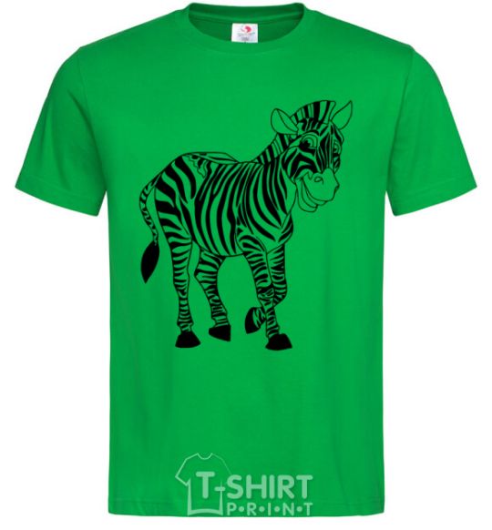 Men's T-Shirt A zebra pattern kelly-green фото