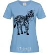 Женская футболка Рисунок зебры Голубой фото