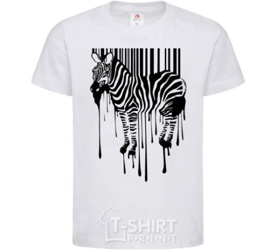 Детская футболка Штрих зебра Белый фото