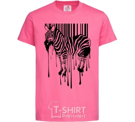 Детская футболка Штрих зебра Ярко-розовый фото