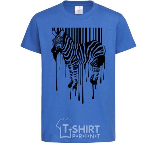 Детская футболка Штрих зебра Ярко-синий фото