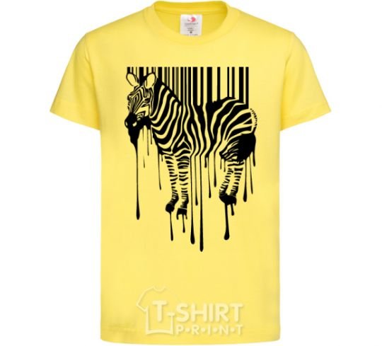 Детская футболка Штрих зебра Лимонный фото