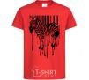 Детская футболка Штрих зебра Красный фото
