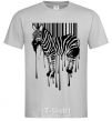 Men's T-Shirt Zebra stroke grey фото